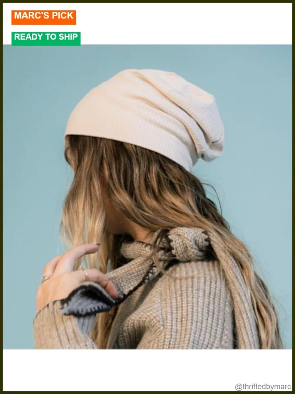 Lightweight Slouchy Knit Beanie for Sensitive Scalps - Soft & Breathable